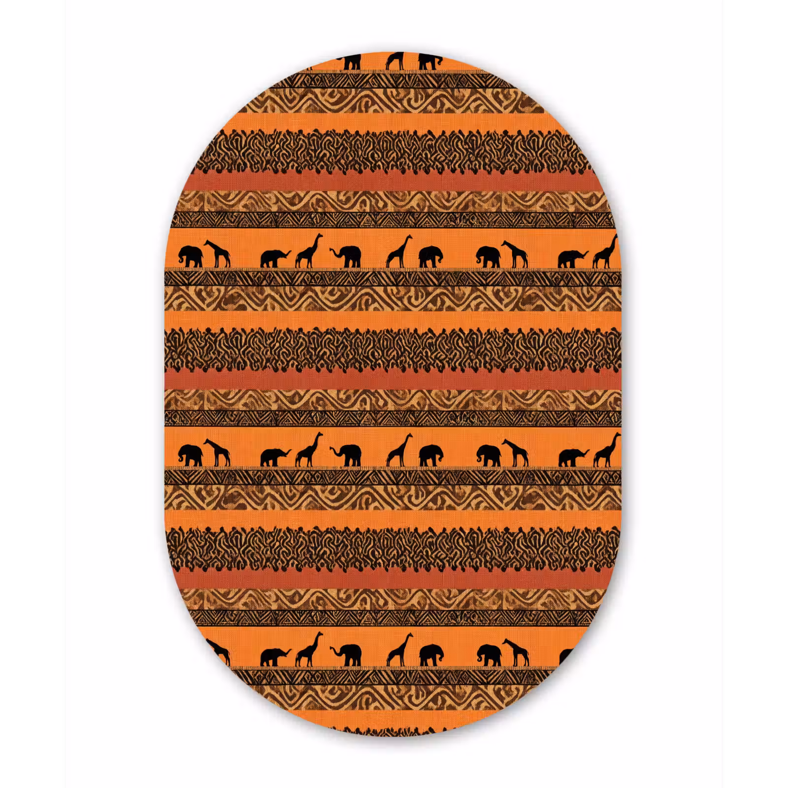 Forexbild Oval - Orange – Safari – Afrikaans – Tiere – Muster — 1