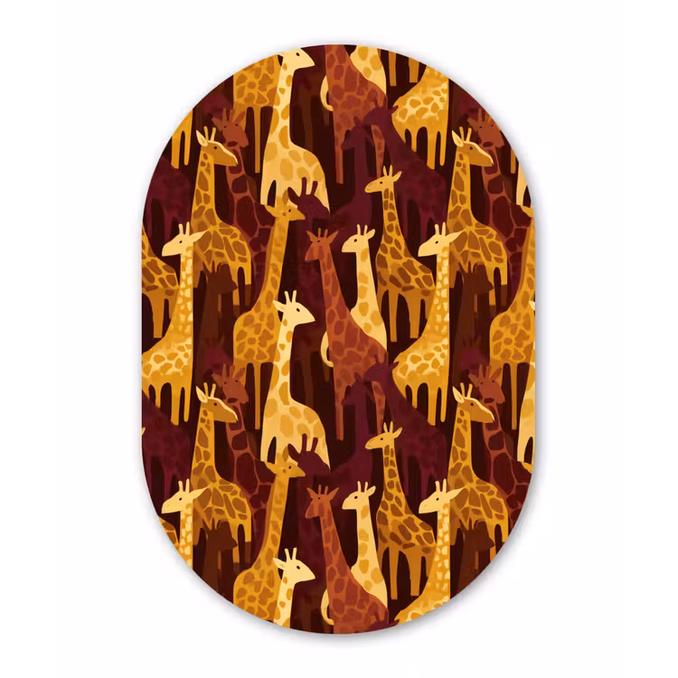 Forexbild Oval - Braun – Giraffen – Safari – Muster — 1