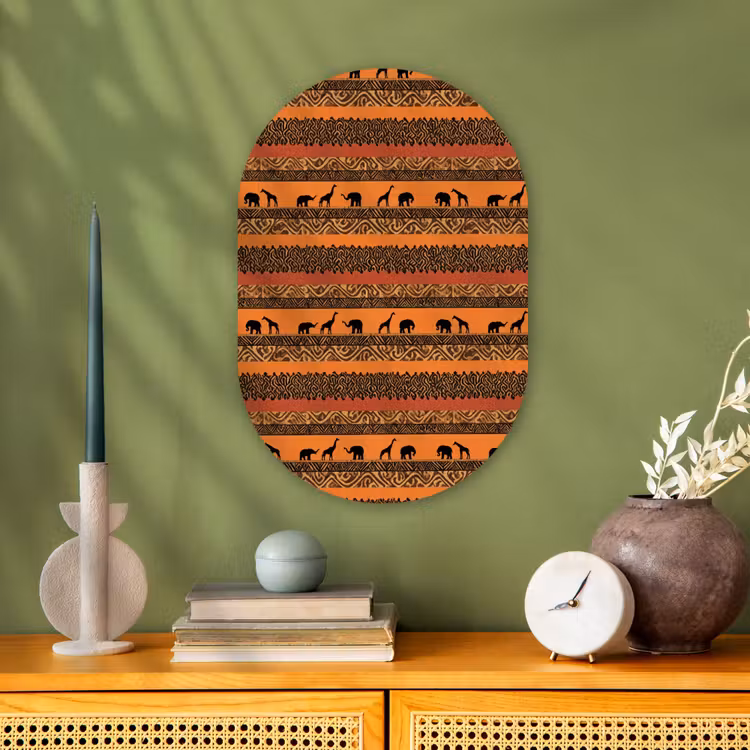Forexbild Oval - Orange – Safari – Afrikaans – Tiere – Muster — 3