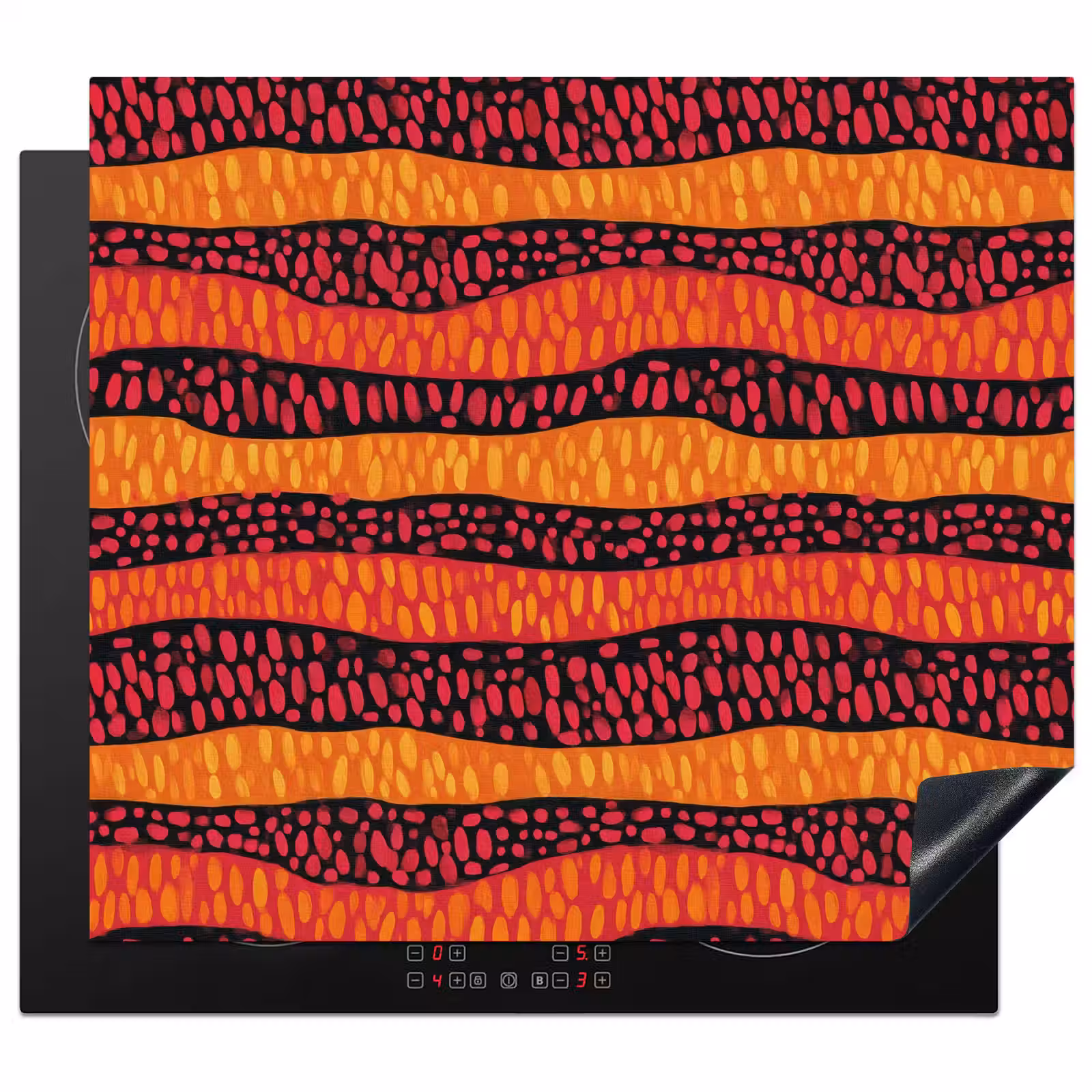 Herdabdeckplatte - Orange – Rosa – Ausdrucksstark – Muster — 1