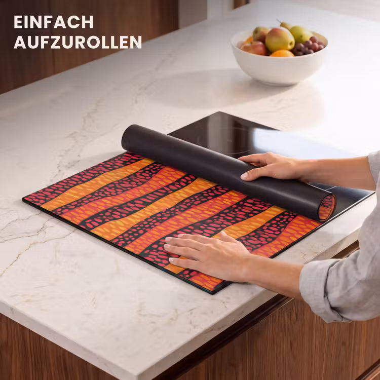 Herdabdeckplatte - Orange – Rosa – Ausdrucksstark – Muster — 7