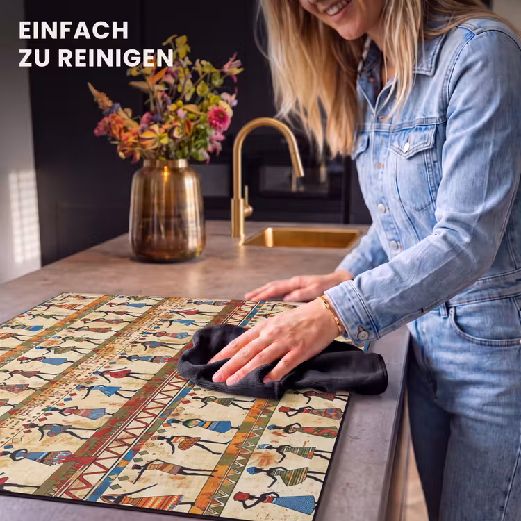Herdabdeckplatte - Farbenfroh – Afrikanisch – Ethnisch – Tanzende Frauen – Muster — 6