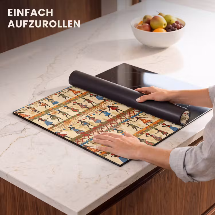 Herdabdeckplatte - Farbenfroh – Afrikanisch – Ethnisch – Tanzende Frauen – Muster — 7
