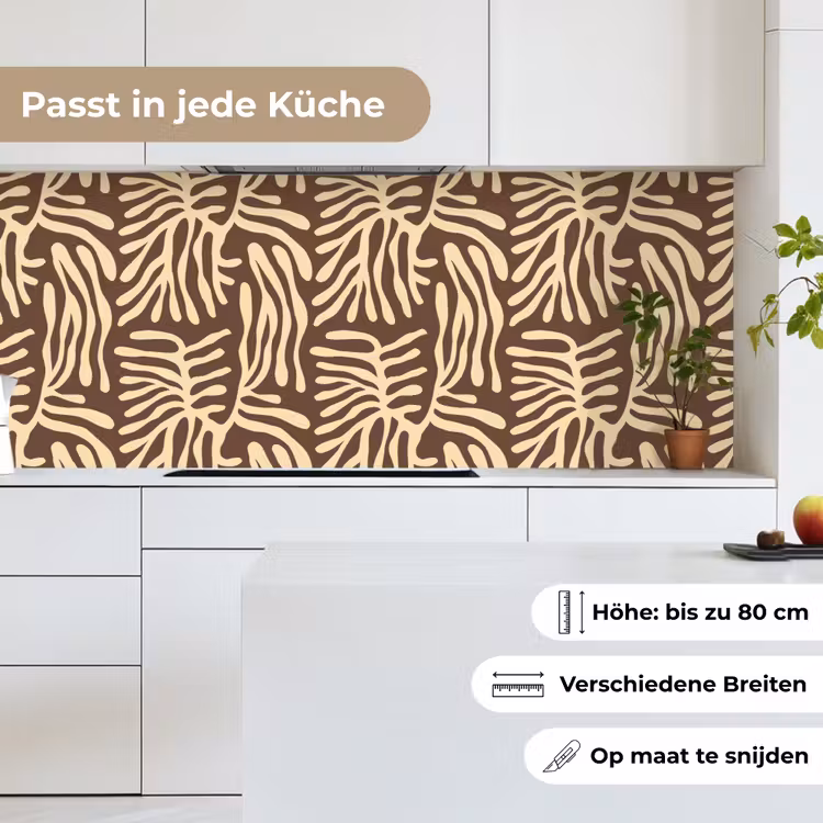 Küchenrückwand - Braun – Koralle – Ausdrucksstark – Muster — 7