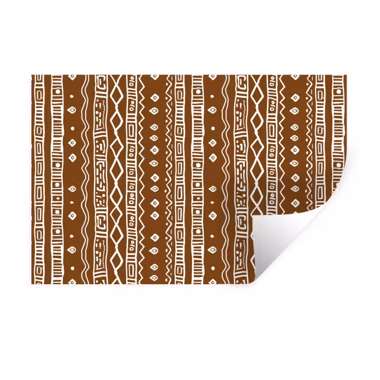 Wandtattoo – Schokoladenbraun – Ethno – Tribal – Muster — 1
