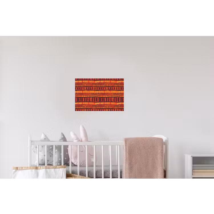 Wandtattoo – Rot – Orange – Ethnisch – Ausdrucksstark – Muster — 5