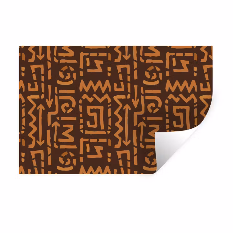 Wandtattoo – Schokoladenbraun – Ethno – Tribal – Symbole — 1
