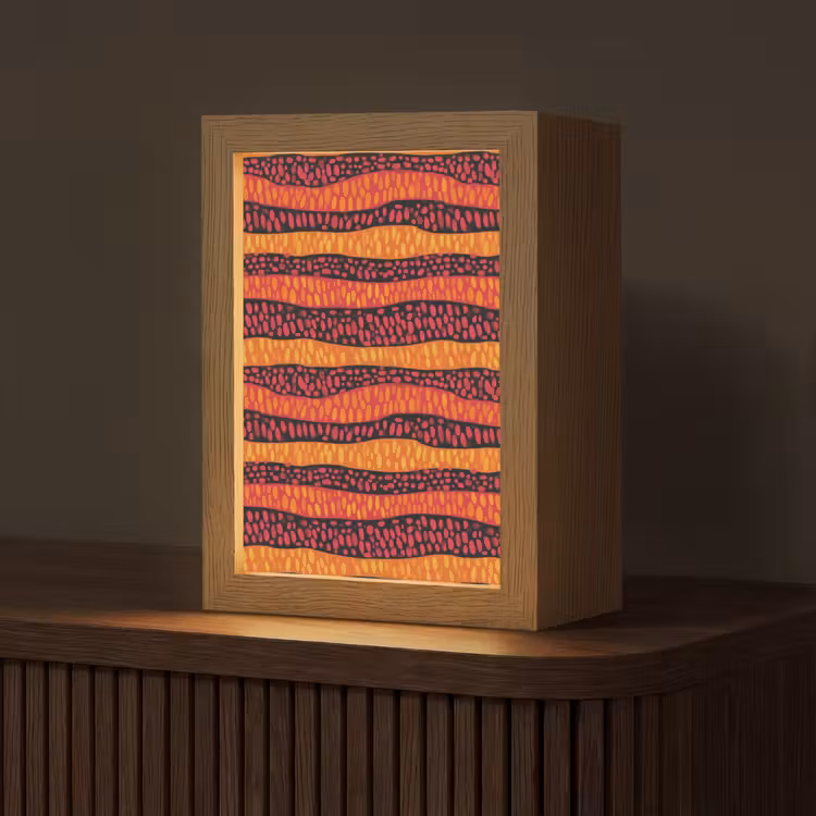 Personalisierte Lightbox - Orange – Rosa – Ausdrucksstark – Muster — 1