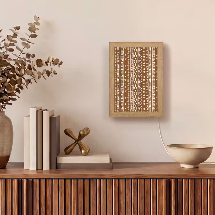 Personalisierte Lightbox - Schokoladenbraun – Ethno – Tribal – Muster — 4