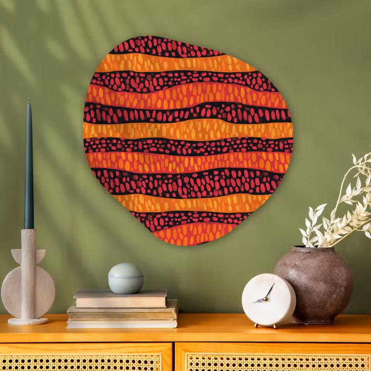 Alu-Dibond-Bild Organische Form - Orange – Rosa – Ausdrucksstark – Muster — 2