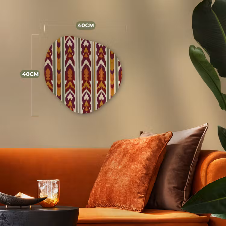 Forexbild Organische Form - Ikat – Bordeauxrot – Ethno – Muster — 4