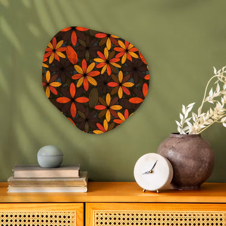 Forexbild Organische Form - Orange – Retro – Blumen – Herbst — 2