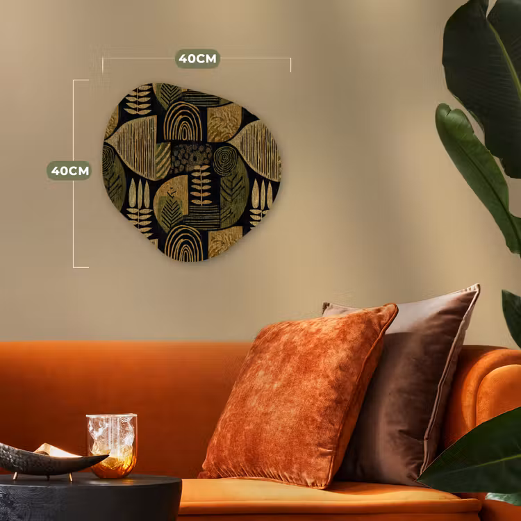 Forexbild Organische Form - Schwarz – Ockergelb – Botanisch – Textur — 4