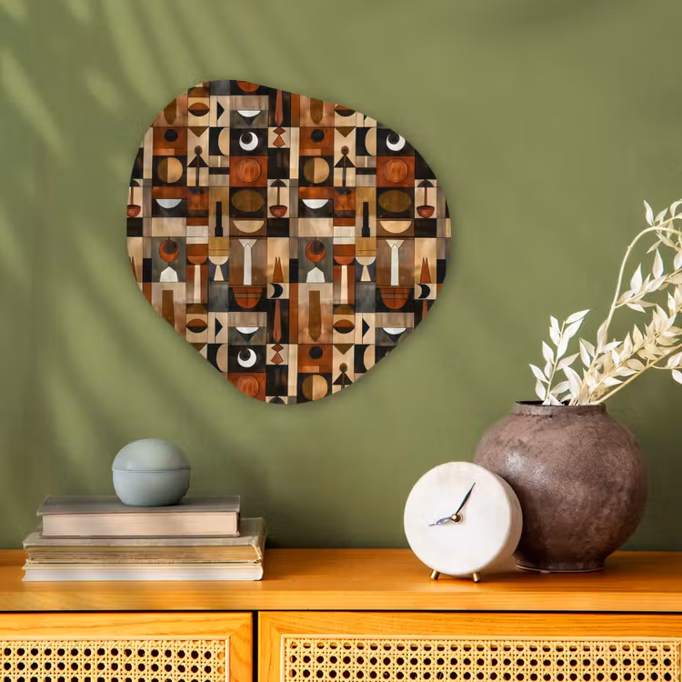 Forexbild Organische Form - Terrakotta – Geometrisch – Mid-Century – Muster — 2