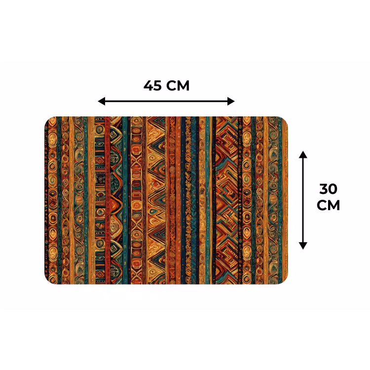 Tischset - 6 Stück - Farbenfroh – Ethnisch – Folkloristisch – Gemustert — 3