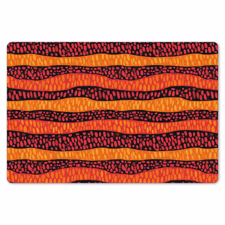 Tischset - 6 Stück - Orange – Rosa – Ausdrucksstark – Muster — 6