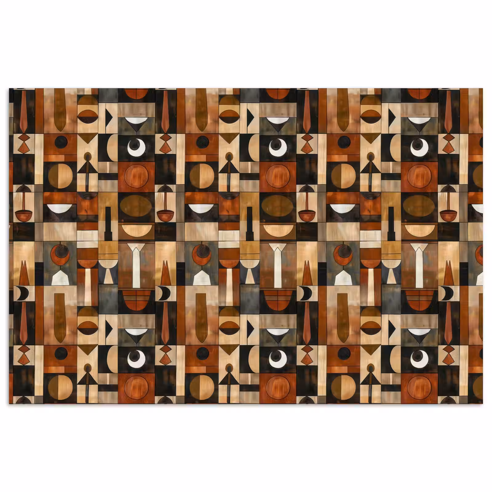 Poster - Terrakotta – Geometrisch – Mid-Century – Muster — 1
