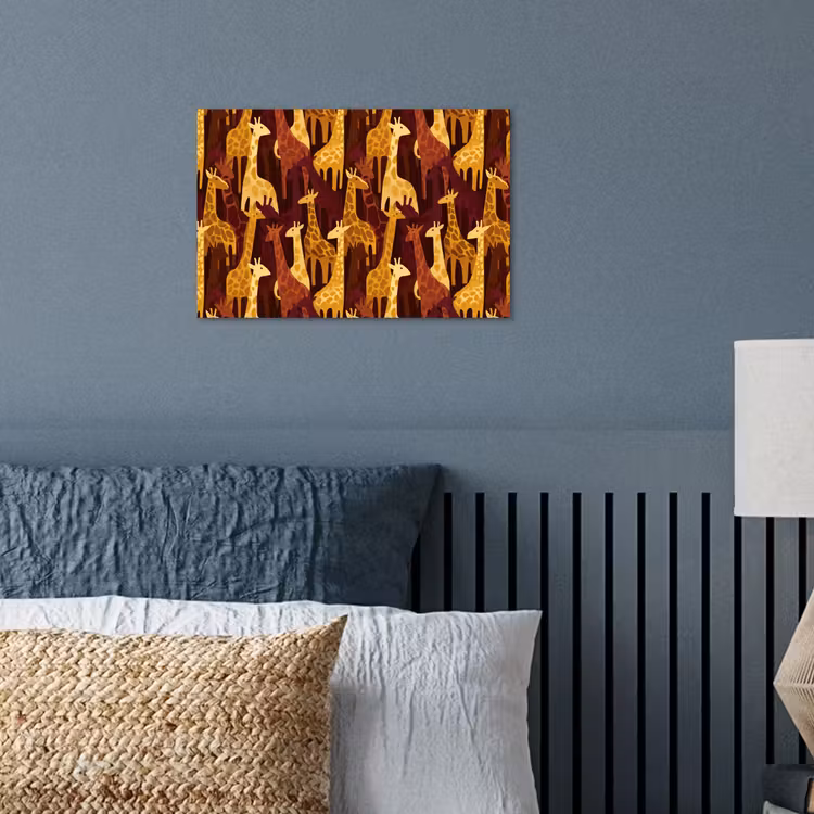 Poster - Braun – Giraffen – Safari – Muster — 3