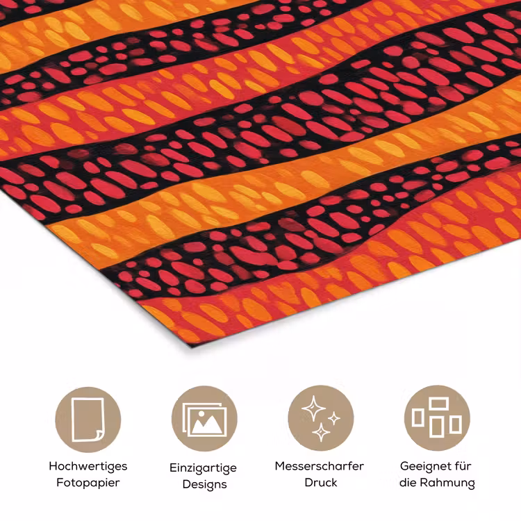 Poster - Orange – Rosa – Ausdrucksstark – Muster — 5
