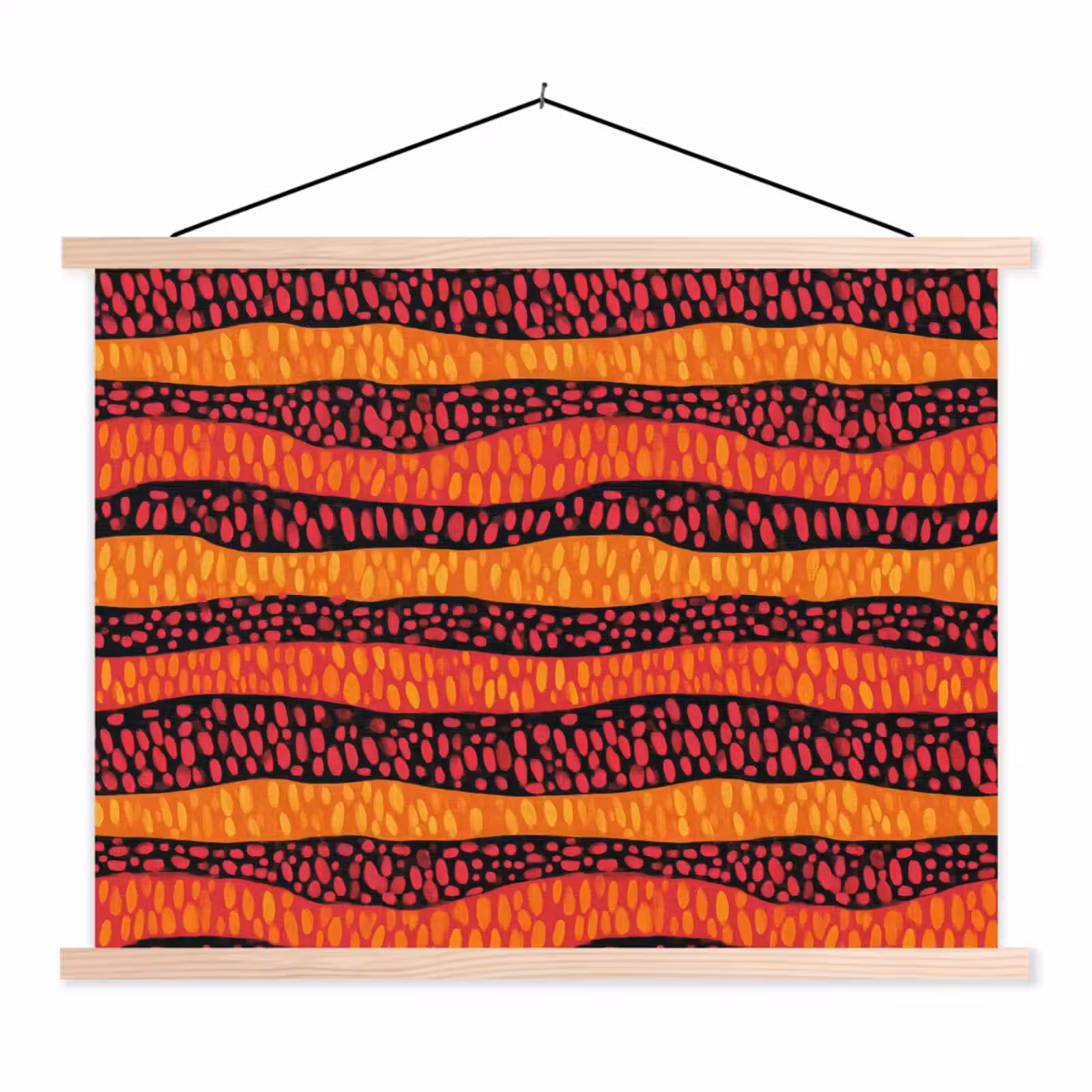 Stoffbild - Orange – Rosa – Ausdrucksstark – Muster — 1