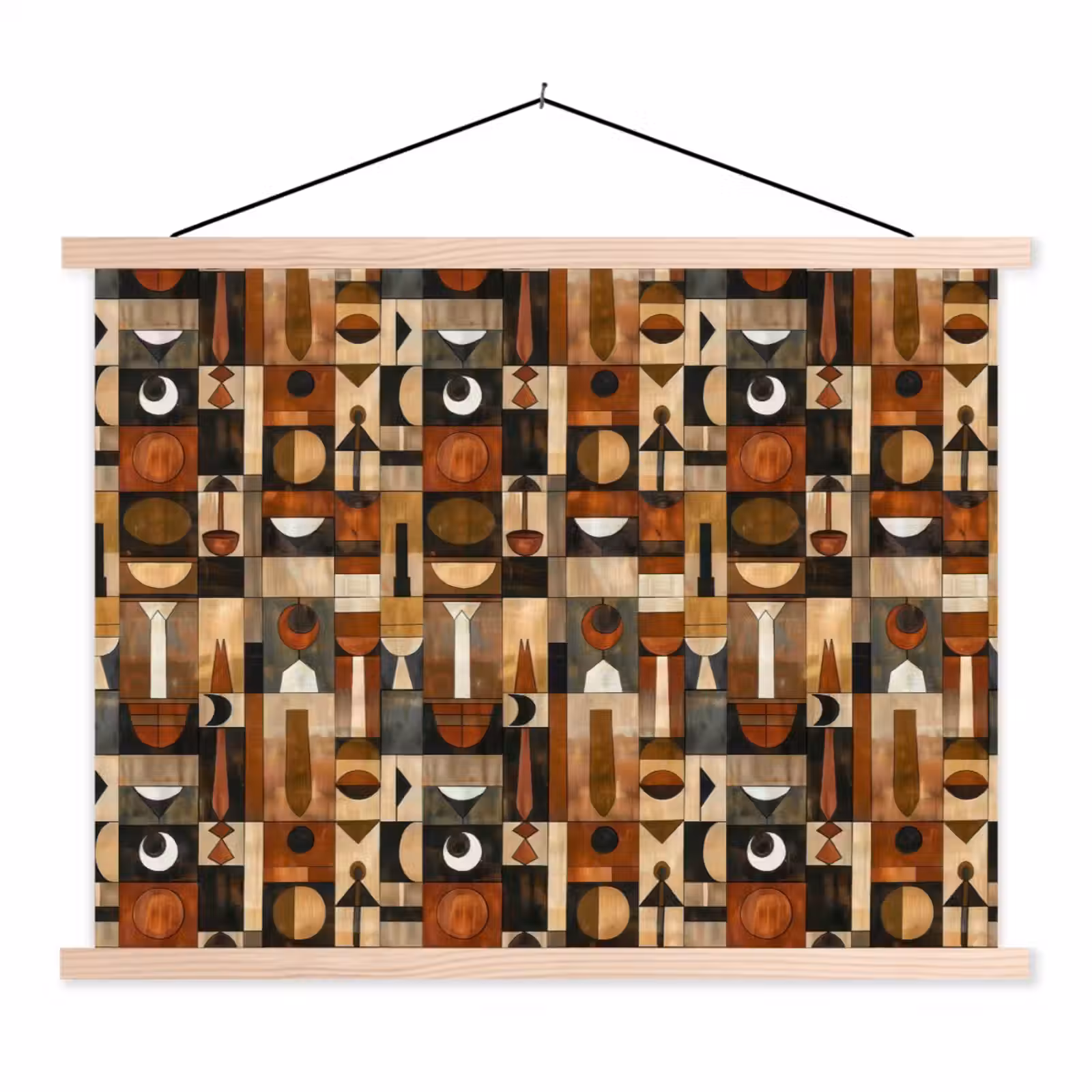 Stoffbild - Terrakotta – Geometrisch – Mid-Century – Muster — 1