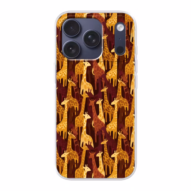 Handyhülle - Braun – Giraffen – Safari – Muster — 1
