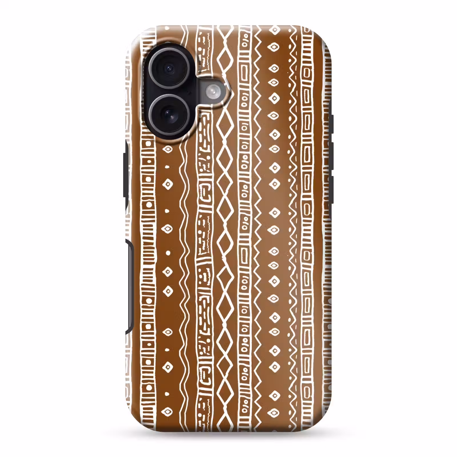 Handyhülle Toughcase - Schokoladenbraun – Ethno – Tribal – Muster — 1