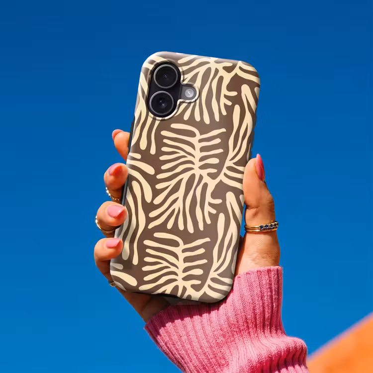 Handyhülle Toughcase - Braun – Koralle – Ausdrucksstark – Muster — 2