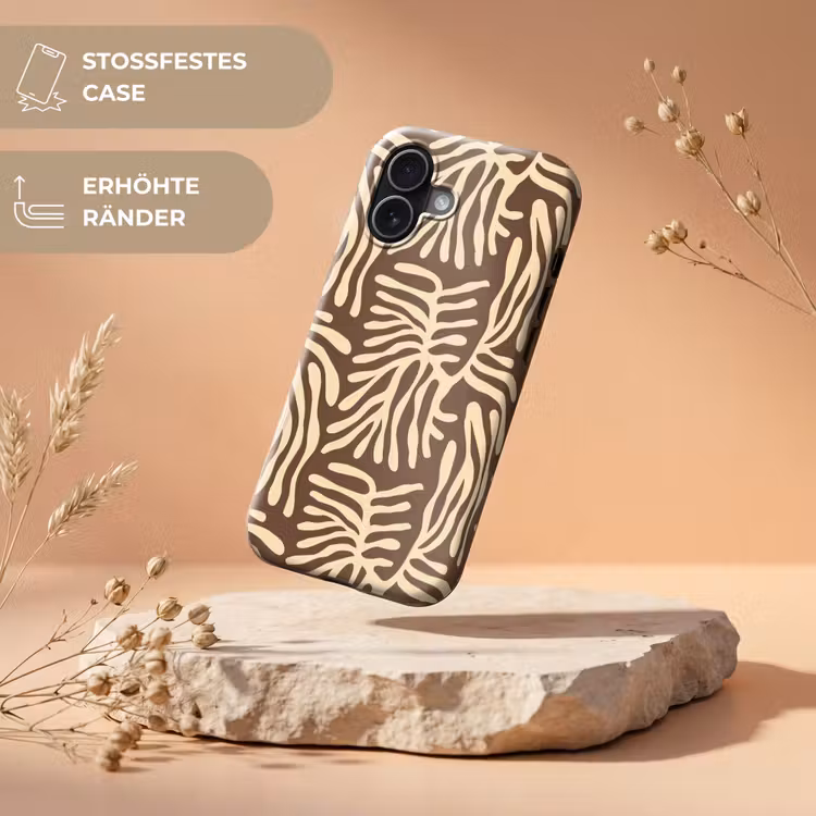 Handyhülle Toughcase - Braun – Koralle – Ausdrucksstark – Muster — 5