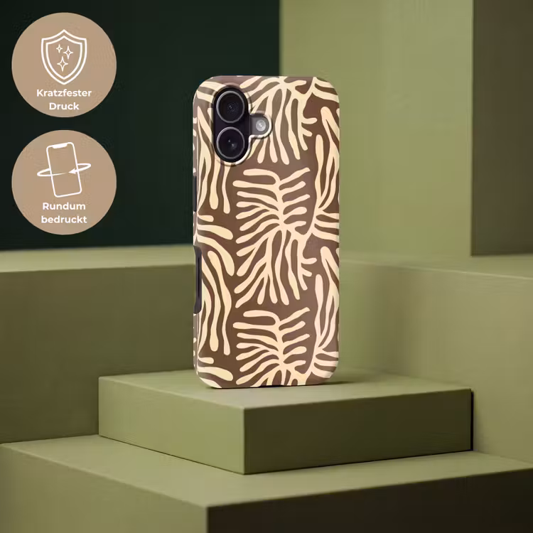 Handyhülle Toughcase - Braun – Koralle – Ausdrucksstark – Muster — 7