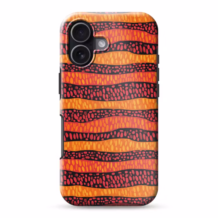 Handyhülle Toughcase - Orange – Rosa – Ausdrucksstark – Muster — 1