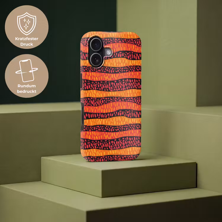 Handyhülle Toughcase - Orange – Rosa – Ausdrucksstark – Muster — 7