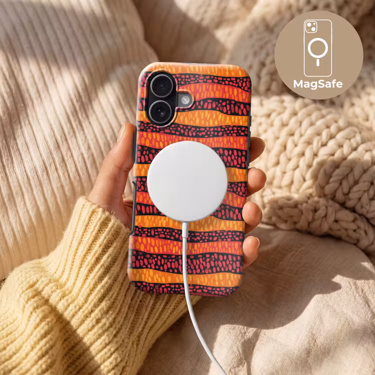 Handyhülle Toughcase - Orange – Rosa – Ausdrucksstark – Muster — 8