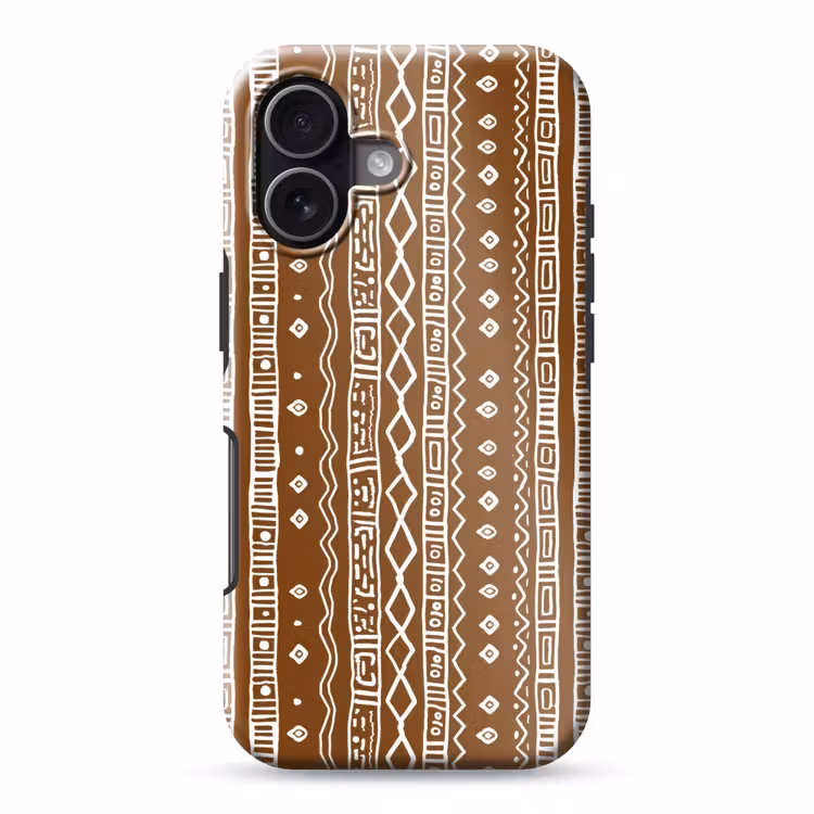 Handyhülle Toughcase - Schokoladenbraun – Ethno – Tribal – Muster — 1