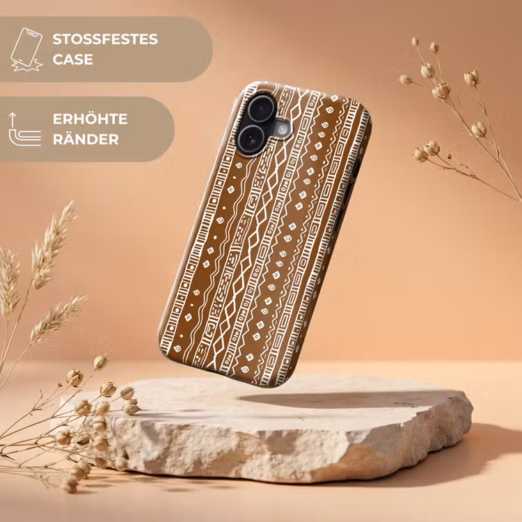 Handyhülle Toughcase - Schokoladenbraun – Ethno – Tribal – Muster — 5
