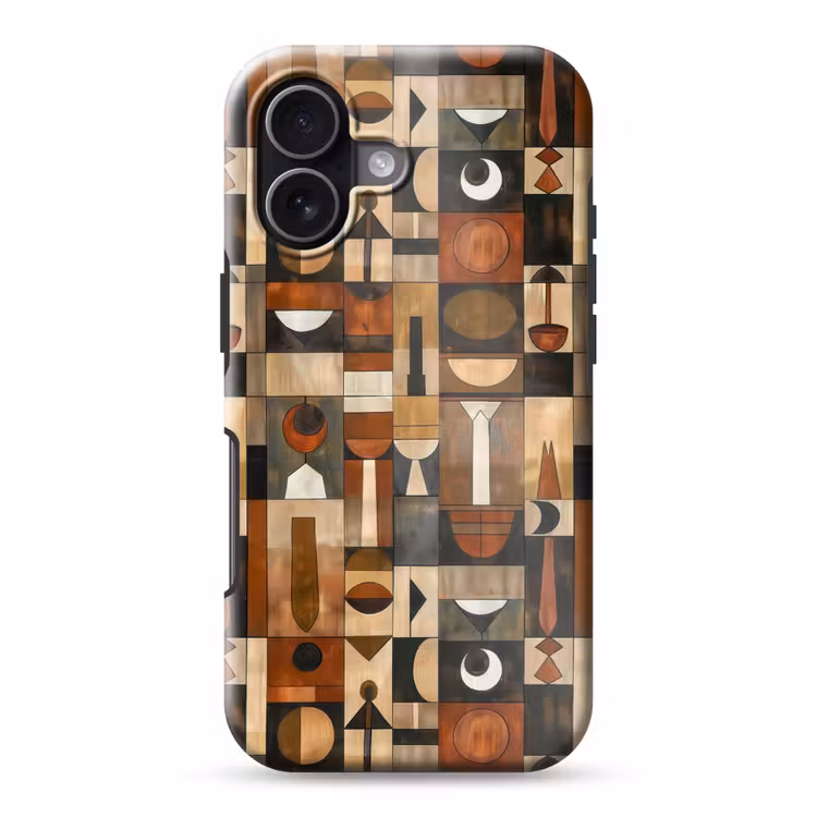 Handyhülle Toughcase - Terrakotta – Geometrisch – Mid-Century – Muster — 1