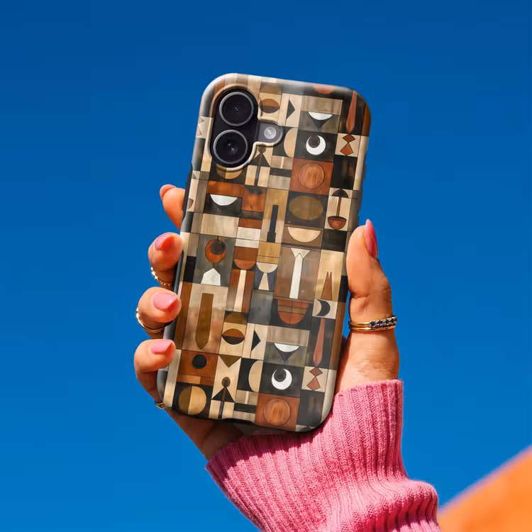 Handyhülle Toughcase - Terrakotta – Geometrisch – Mid-Century – Muster — 2