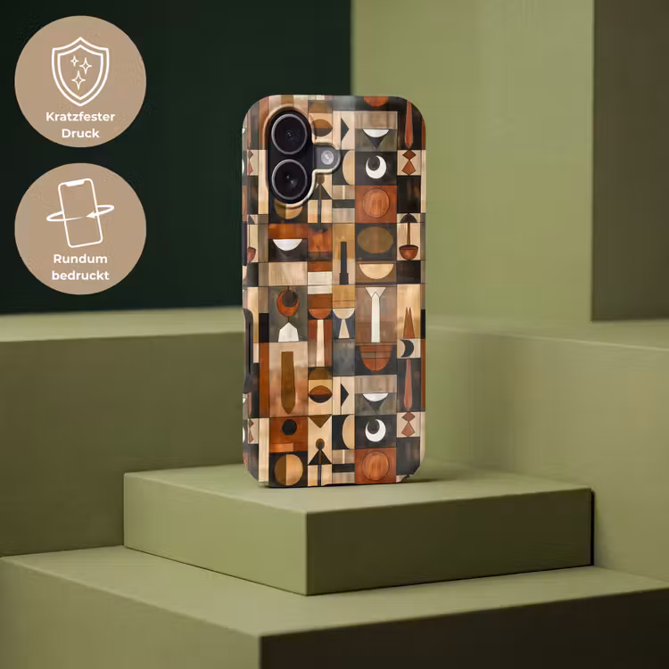 Handyhülle Toughcase - Terrakotta – Geometrisch – Mid-Century – Muster — 7