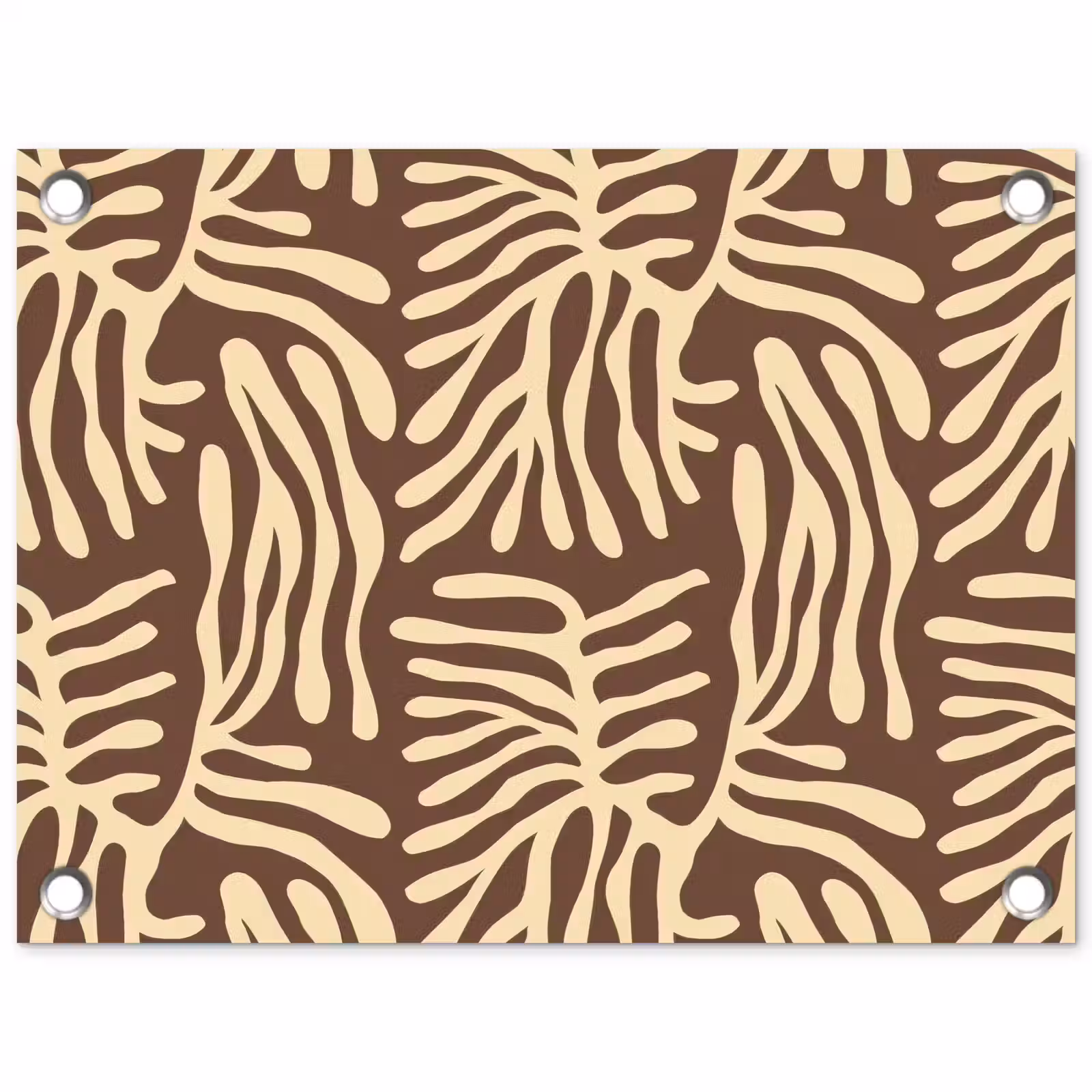 Gartenposter - Braun – Koralle – Ausdrucksstark – Muster — 1