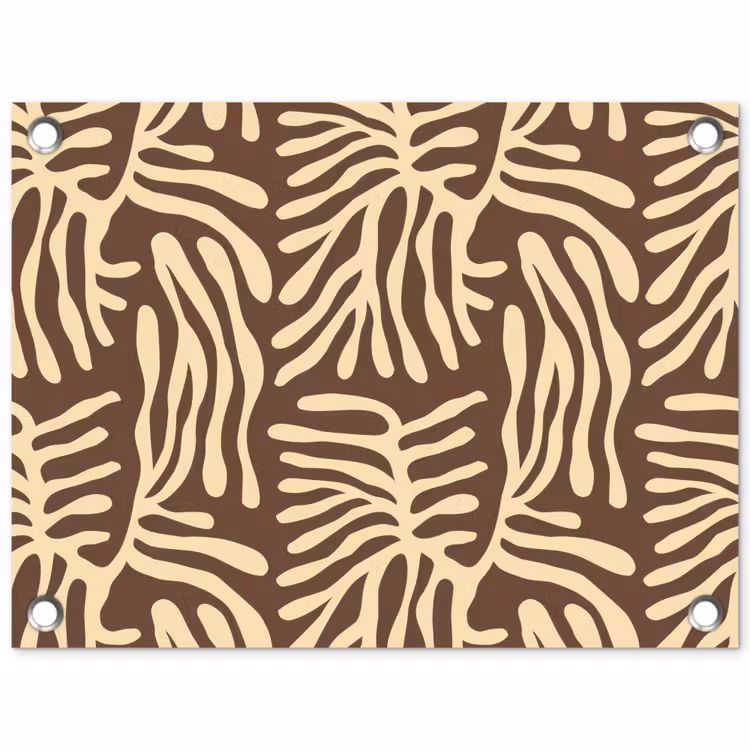 Gartenposter - Braun – Koralle – Ausdrucksstark – Muster — 1