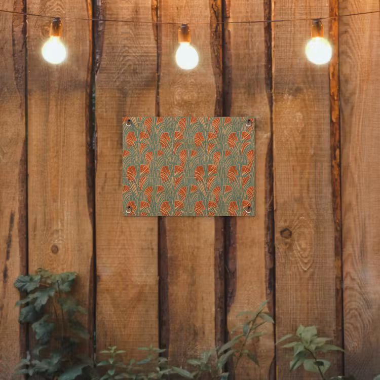 Gartenposter - Grün – Terrakotta – Deko – Fächer — 2