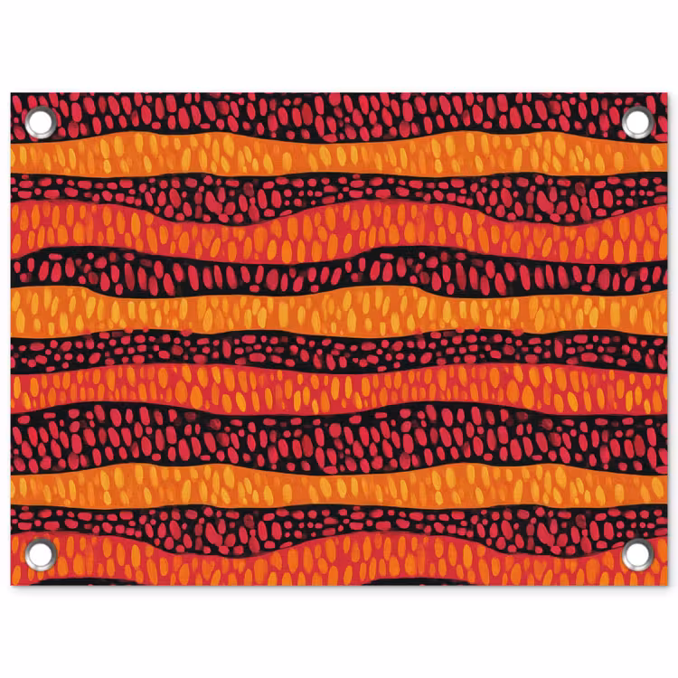 Gartenposter - Orange – Rosa – Ausdrucksstark – Muster — 1