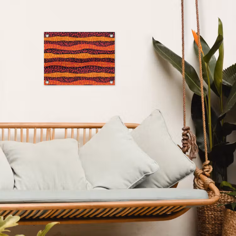 Gartenposter - Orange – Rosa – Ausdrucksstark – Muster — 4