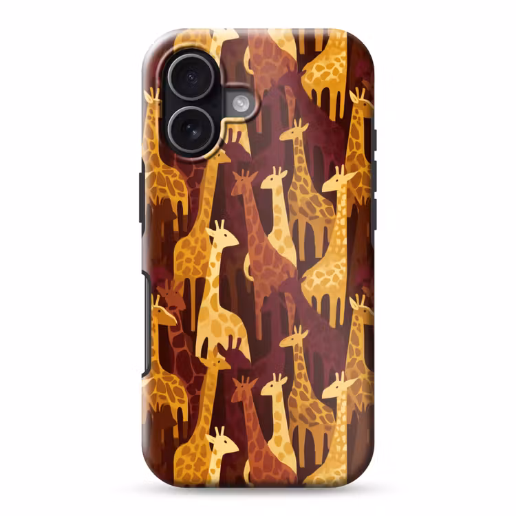 Handyhülle Toughcase - Braun – Giraffen – Safari – Muster — 1