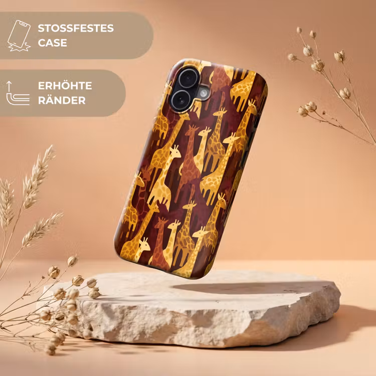 Handyhülle Toughcase - Braun – Giraffen – Safari – Muster — 5
