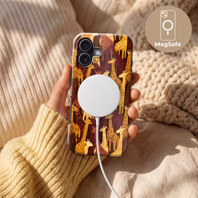 Handyhülle Toughcase - Braun – Giraffen – Safari – Muster — 8