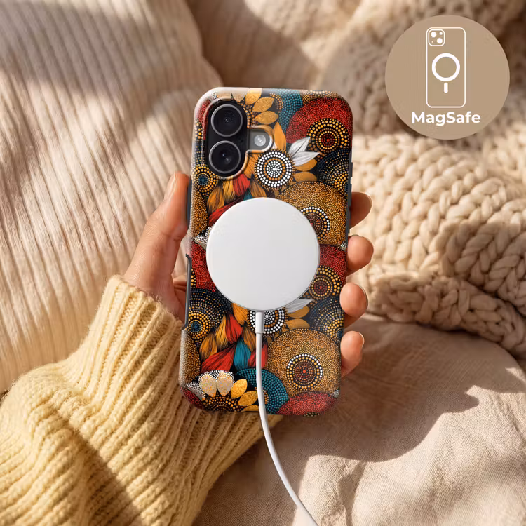 Handyhülle Toughcase - Farbenfroh – Aborigine – Punktmalerei – Botanisch – Muster — 8