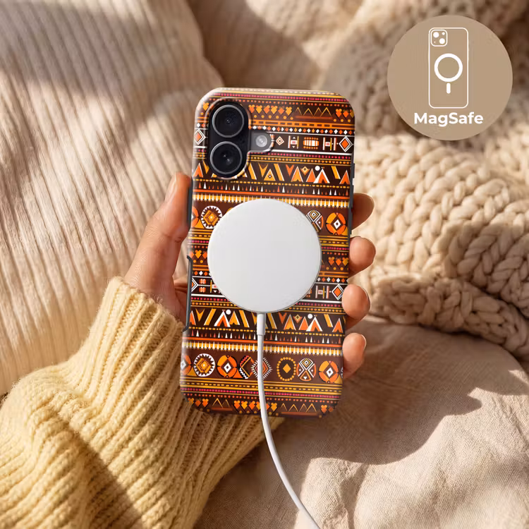 Handyhülle Toughcase - Orange – Ethnisch – Tribal – Geometrisch – Muster — 8