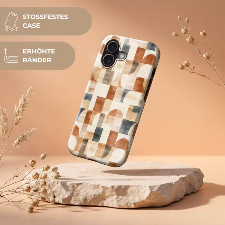 Handyhülle Toughcase - Terrakotta – Geometrisch – Aquarell – Textur — 5