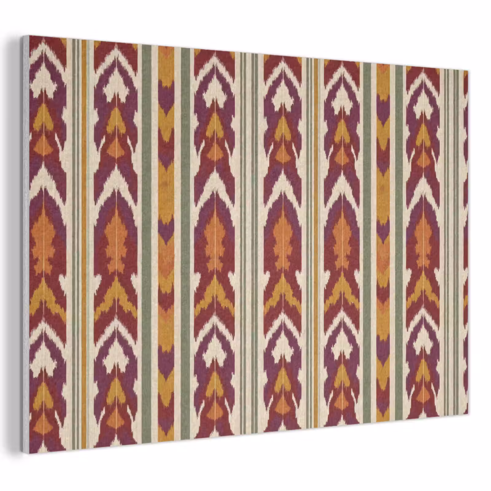Akustikbild - Ikat – Bordeauxrot – Ethno – Muster — 1